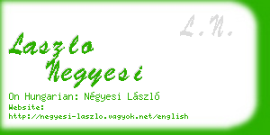laszlo negyesi business card